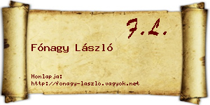 Fónagy László névjegykártya