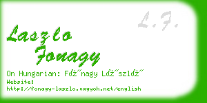 laszlo fonagy business card